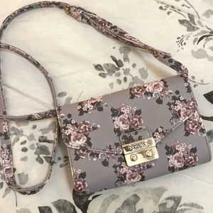 LAST CALL!! Guess floral lavendar cross-body purse with detachable strap